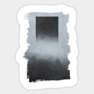 Foggy Forest Reflection Sticker